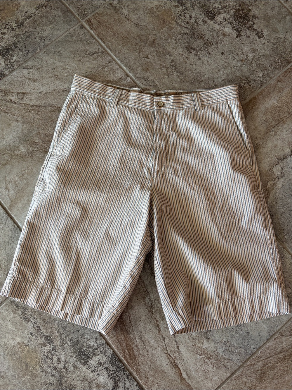 Men's Tommy Bahama Striped Seersucker Shorts 33 - Picture 2 of 9